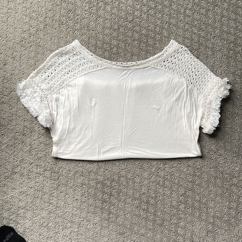 Cream Fringe top - Picture 2 of 3
